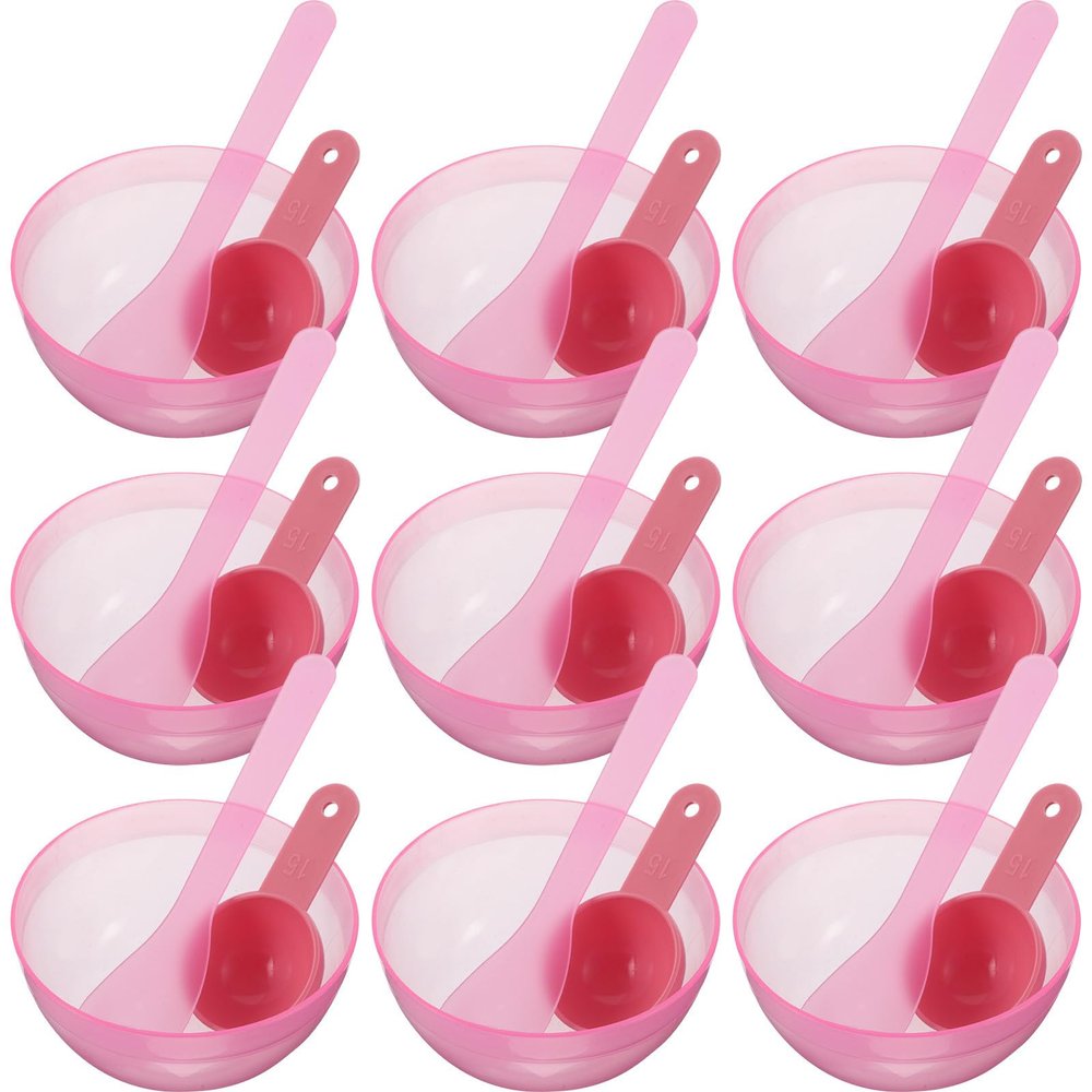 Operitacx 10 Sets Facial Mask Mixing Bowl Set with Stick and Spoon Plastic DIY Face Mask Bowls for Skincare Versatile Use for Home and Spa