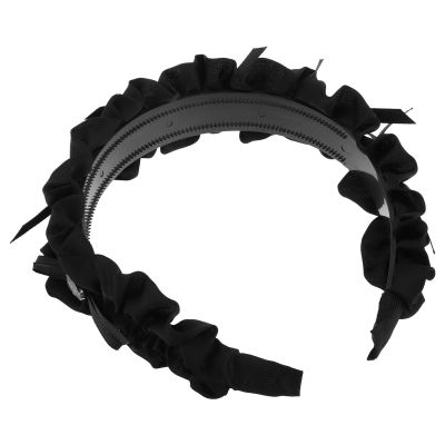 PACKOVE Elegant Black Wide Rhinestone Bow Headband for Women, Comfortable Cloth and Plastic Material, Retains Its Shape for Everyday Wear and Weddings
