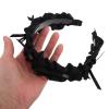 PACKOVE Elegant Black Wide Rhinestone Bow Headband for Women, Comfortable Cloth and Plastic Material, Retains Its Shape for Everyday Wear and Weddings view 3