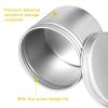 PATKAW 20 Pcs round Aluminum Tin Containers with Lids 100ml Capacity Silver Empty Candle Jars Salve Containers Easy to Open and Close for Candy Storage and Treasure Storage view 3