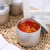 PATKAW 20 Pcs round Aluminum Tin Containers with Lids 100ml Capacity Silver Empty Candle Jars Salve Containers Easy to Open and Close for Candy Storage and Treasure Storage view 4