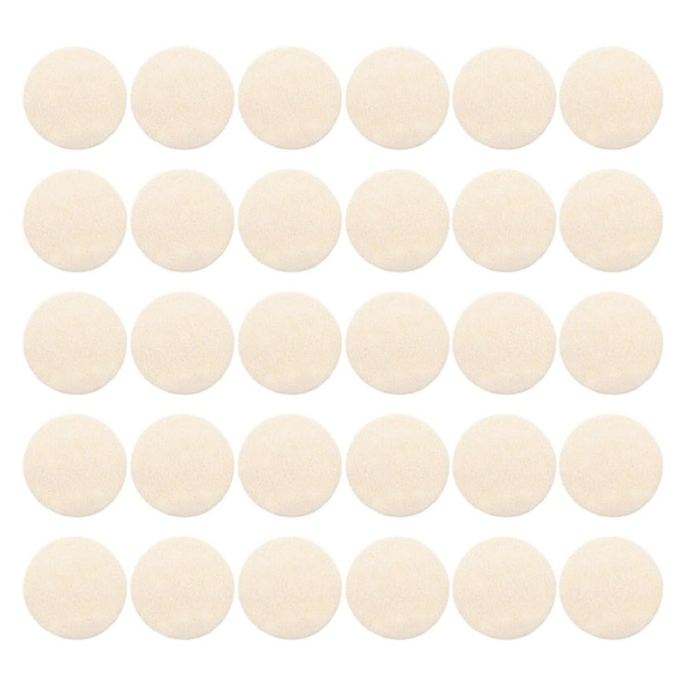 TEHAUX 30pcs Natural Loofah Exfoliating Face and Body Scrubber Pads Multipurpose Use Beige Bath Spa Skin Scrub for Men and Women