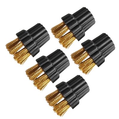 Mikikit 5pcs Multi-Purpose Cleaning Machine Brush Heads Replacement for Household Appliance with Plastic and Copper Material, Powerful and Versatile Brush Heads for Home and Repairing