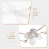 PRETYZOOM Lightweight Women Headband with Artificial Pearl and Gauze, Classic Vintage Bridal Hair Accessory for Weddings and Birthdays, Simple Elegant Flower Design view 4