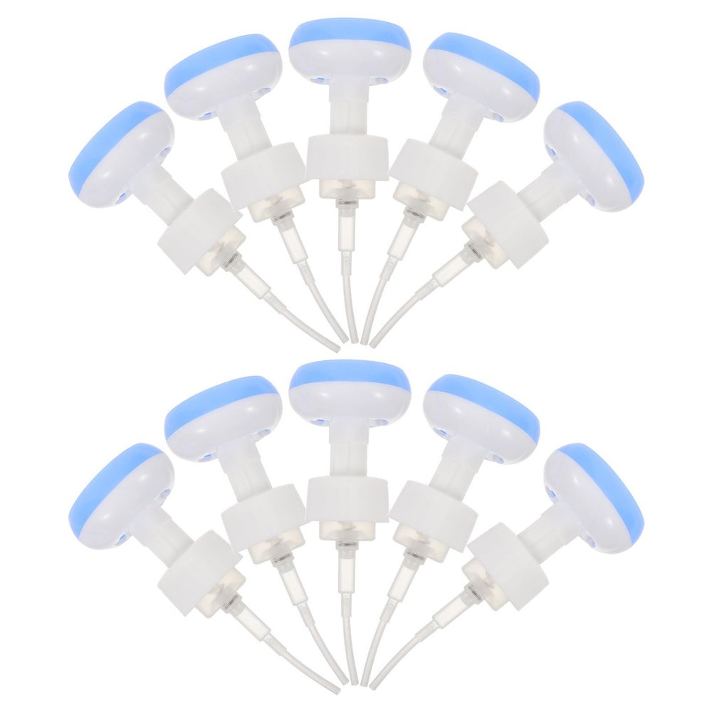 Ipetboom 10pcs Foaming Hand Soap Pump Heads Flower Shaped Plastic Replacement for Soap Dispenser with Single Press Foam Dispensing Easy to Clean for Shower and Daily Cleaning