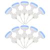 Ipetboom 10pcs Foaming Hand Soap Pump Heads Flower Shaped Plastic Replacement for Soap Dispenser with Single Press Foam Dispensing Easy to Clean for Shower and Daily Cleaning view 1