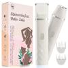 Bikini Trimmer for Women, IPX7 Rechargeable 2-in-1 Electric Razor, White view 1