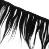 CAXUSD Natural Appearance Black Straight Hair Bundle Wig for Women, Handwoven Synthetic High Temperature Fiber, Soft and Smooth Texture, for Weddings and Parties view 3