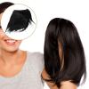 CAXUSD Natural Appearance Black Straight Hair Bundle Wig for Women, Handwoven Synthetic High Temperature Fiber, Soft and Smooth Texture, for Weddings and Parties view 4