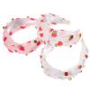 Mipcase 3pcs Women's Knotted Headbands Bow Hair Bands Comfortable Polyester Wide Headdress for Valentine and Everyday Wear Stylish Heart Design view 1