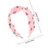 Mipcase 3pcs Women's Knotted Headbands Bow Hair Bands Comfortable Polyester Wide Headdress for Valentine and Everyday Wear Stylish Heart Design view 2