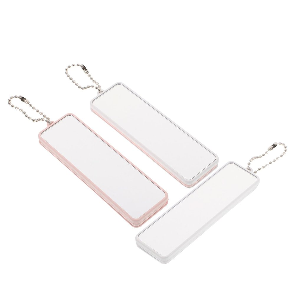 Abaodam 3pcs Mini Makeup Mirror and Foldable Brush Set for Women, Portable Compact Handheld Pocket Mirror Comb with Sturdy Plastic and Glass Design, for Daily Commuting and Travel
