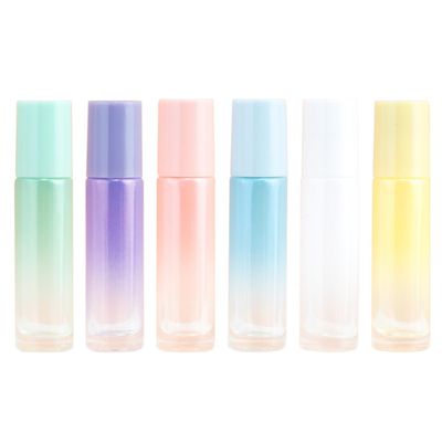 Alasum 6 Pcs Refillable Perfume Roller Bottles 5ml Glass Essential Oil Roller Bottles with Stainless Steel Ball Lightweight Good Sealing for Trips and Travels