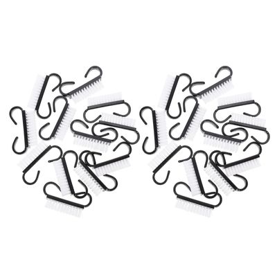 PartyKindom 24pcs Nail Brush with Handle for Cleaning Fingernails, Curved Abs and Pp Material Nail Scrubber with Comfortable Grip, Safe Cleaning Tool for Manicure and Home Use