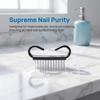 PartyKindom 24pcs Nail Brush with Handle for Cleaning Fingernails, Curved Abs and Pp Material Nail Scrubber with Comfortable Grip, Safe Cleaning Tool for Manicure and Home Use view 3