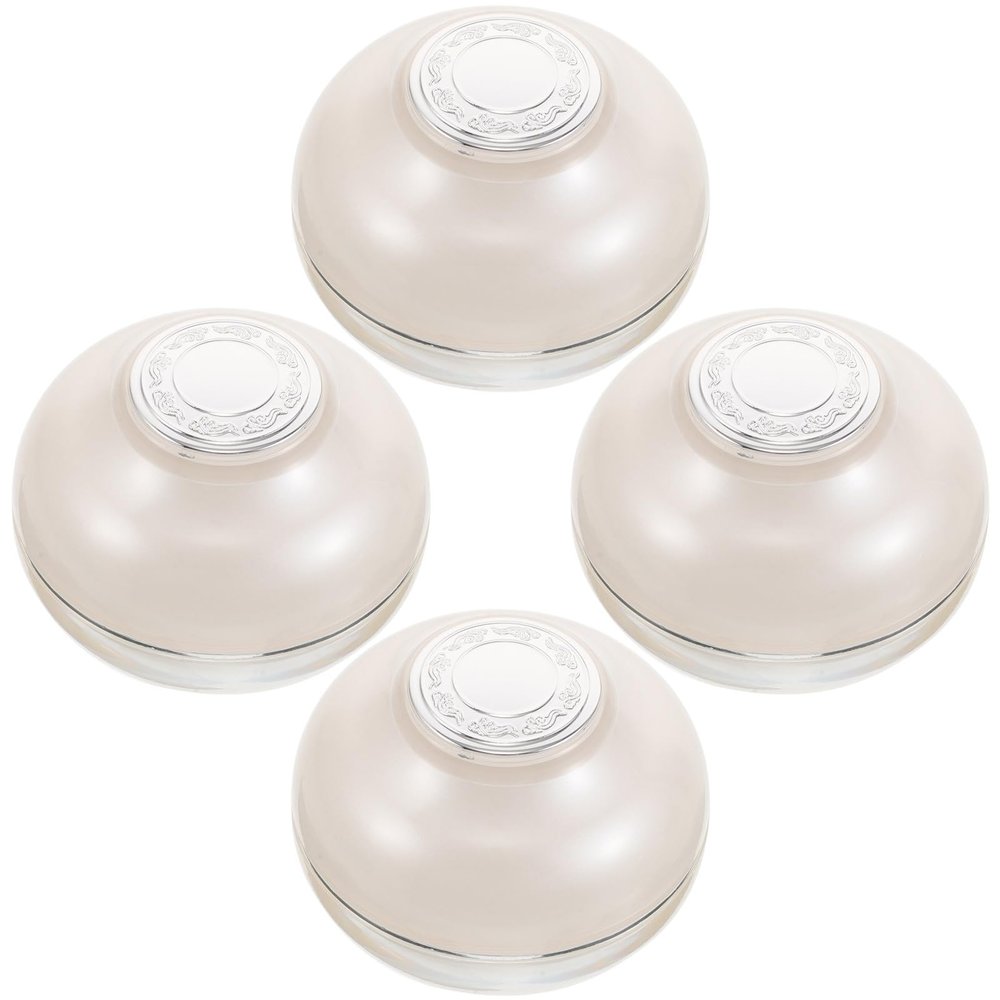 4pcs 10g Acrylic round Refillable Jars for Travel Cream Storage