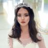 FOMIYES Silver Bridal Tiara Crown Headband for Women Wedding and Proms, Lightweight Comfortable Zinc Alloy Hair Accessory Rhinestone, Elegant and Glamorous Design view 4