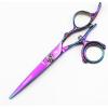 6.0-Inch Left-Handed Hairdressing Scissors Set with Swivel Handle Design - Professional Hair Cutting Shears for Stylists and Home Use view 2