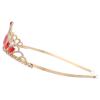 NUSITOU Red Heart Crystal Tiara Headband for Women Zinc Alloy Elegant Princess Design Comfortable Fit Versatile Styling for Christmas Party and Gifting view 1