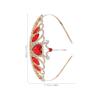 NUSITOU Red Heart Crystal Tiara Headband for Women Zinc Alloy Elegant Princess Design Comfortable Fit Versatile Styling for Christmas Party and Gifting view 2