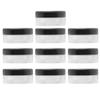 Yardwe 10pcs 10g Portable Loose Powder Box, Multi-purpose Plastic Compact Container for Travel and Makeup Bag, Black Refillable Powder Subpackaging Case view 1