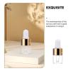 KHBUAB Glass Dropper Bottles Glass Bottles 1ml 25pcs Leak-proof with Lids and Droppers, for Liquid Storage for Essential Oils and Perfumes and Outdoor Use view 3
