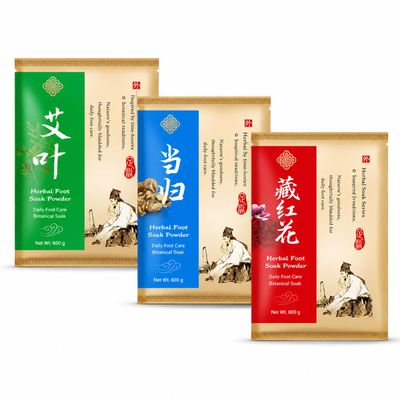 Herbal Foot Soak Powder Combo300BagsMugwort+Angelica+Saffron