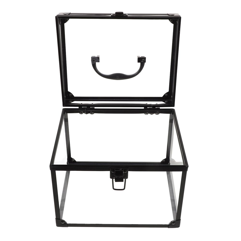 SOPOTUTU Lockable Makeup Storage Box with Large Capacity, Multifunctional Travel Cosmetic Organizer Case Made of Aluminum and Plastic, Stylish Design with Padlock and Keys for Bathroom