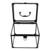 SOPOTUTU Lockable Makeup Storage Box with Large Capacity, Multifunctional Travel Cosmetic Organizer Case Made of Aluminum and Plastic, Stylish Design with Padlock and Keys for Bathroom view 1