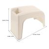 Uonlytech 2pcs Plastic Pedicure Foot Rest Stools with Built-in Storage Box, Raised Stable Base, and Spacious Antislip Platform, Beige Corner Shape for Pedicure Sessions and Bathing to Leg view 2