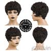 Nuxovin Short Pixie Cut Real Hair Wigs for Black Women Natural Black Curly Wigs Human Hair Glueless Lightweight Breathable Tangle Free Natural Look (Black/1B, 6inch) view 2