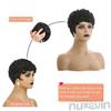 Nuxovin Short Pixie Cut Real Hair Wigs for Black Women Natural Black Curly Wigs Human Hair Glueless Lightweight Breathable Tangle Free Natural Look (Black/1B, 6inch) view 4