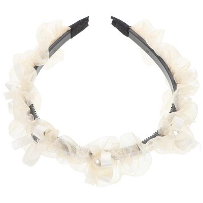 FOMIYES Elegant Rhinestone Bridal Headband for Women with Anti-slip Teeth, Fashionable Fabric Hairband Resistant to Deformation, for Weddings and Parties