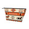 Women Ladies Makeup Cosmetic Case Holder for Makeup Brushes Jewelry Travel, Large Capacity Cosmetic Train Case Multipurpose Tote Bag Makeup Pouch (Southwest Native American Ethnic Horse Dreamcatcher) view 2