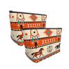 Women Ladies Makeup Cosmetic Case Holder for Makeup Brushes Jewelry Travel, Large Capacity Cosmetic Train Case Multipurpose Tote Bag Makeup Pouch (Southwest Native American Ethnic Horse Dreamcatcher) view 3