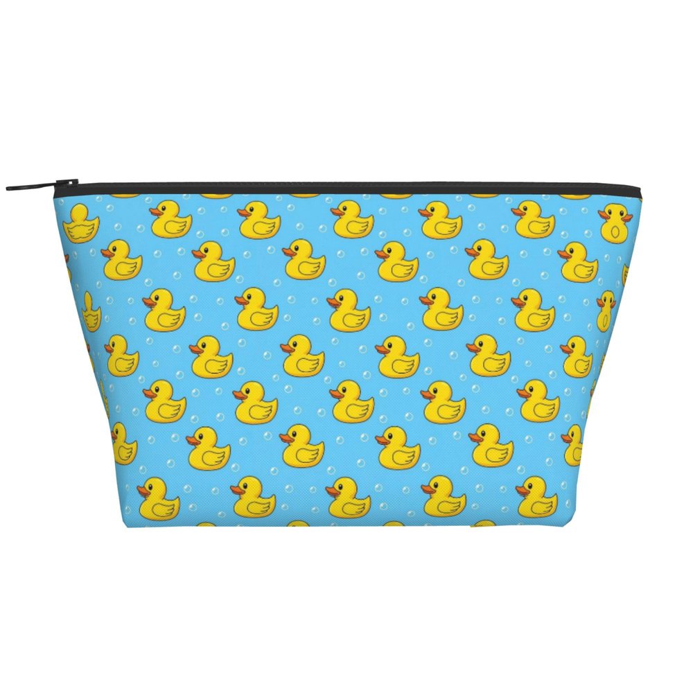 OXJOIIS Women Yellow Rubber Ducks Toiletry Bag Holder Multipurpose Cosmetic Train Case Lazy Zipper Clutch Bag Large Capacity for Toiletry Digital Accessories Trip