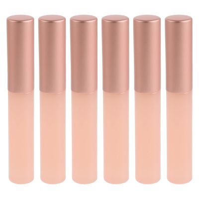 SILENRADAWN 6pcs Silicone Lip Balm Brush Set round Head and Secure Lid Portable and Reusable Silicone Lip Applicators for Travel and Storage in Your Bag