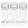 SHINEOFI 12pcs Mini Glass Bottles with Aluminum Caps 15ml 0.5oz Small Cylindrical Jars for Art Craft Decor and Craft Storage Compatible with Droppers and Dispensing Pumps view 1
