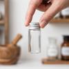 SHINEOFI 12pcs Mini Glass Bottles with Aluminum Caps 15ml 0.5oz Small Cylindrical Jars for Art Craft Decor and Craft Storage Compatible with Droppers and Dispensing Pumps view 4