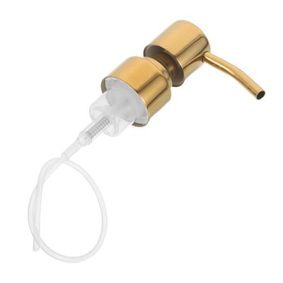 Baluue Reusable Stainless Steel Foaming Soap Pump with 28/400 Threaded Design, Refillable Bathroom Pump Accessory Featuring Adjustable Soft Tube and Sleek Golden Finish for Daily Use