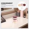 DINHEAROM 3pcs Powder Puff Organizer and Jewelry Storage Box with Double Layer Plastic Design, Smooth Opening, Deep Puff Slots, and Independent Sections, Portable for Home Use and Travel view 3