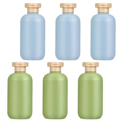 SECFOU 6pcs Refillable Travel Squeeze Bottles with Flip Caps 200ml 6.8oz Leak Proof Lotion and Conditioner Dispensers for Travel and Multiday Trips, Sturdy Pe Material