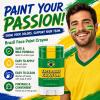 Brazil World Cup Face Paint Stick,Green Yellow and Green Brazil Soccer Fan Flag Face Body Paint Crayon,2026 World Cup Fans Eye Black,Sweatproof & High Pigment for Football,Rugby,Softball,Baseball view 3