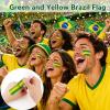 Brazil World Cup Face Paint Stick,Green Yellow and Green Brazil Soccer Fan Flag Face Body Paint Crayon,2026 World Cup Fans Eye Black,Sweatproof & High Pigment for Football,Rugby,Softball,Baseball view 4