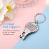 Watercolor Pink Sardine Can Art Nail Clippers Toenail Clipper Cutters Professional Nail Trimmer Nail Cuticle Cutter for Women Men view 4