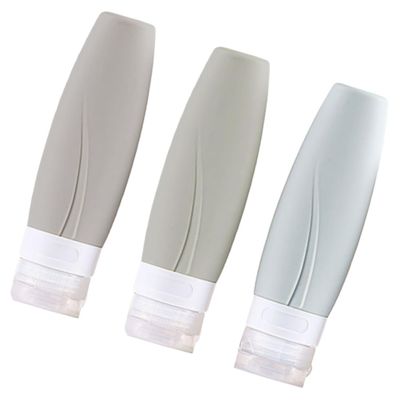 POPETPOP 3pcs Silicone Refillable Lotion Bottles 90ml Travel Subpackaging Containers Reusable Leak-proof Empty Travel Bottles for Cosmetic Liquid Outdoor Use