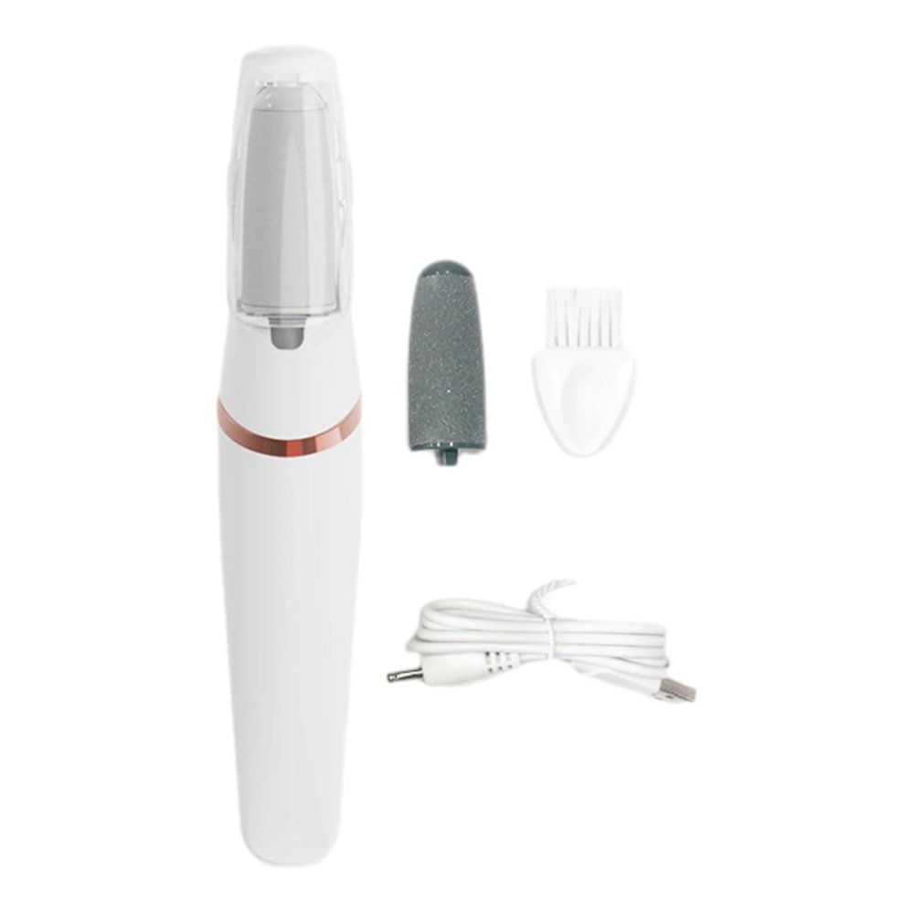 Electric Foot Callus Remover, Rechargeable Foot File for All People (White)