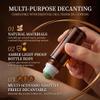 Syutokul Rose Quartz Roller Ball Bottle, 50ml Rose Quartz Roller Bottle Refillable Amber Glass Ball Applicator with Golden Cap for Essential Oils. view 4