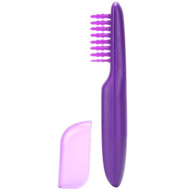 Aumotop Negative Ion Electric Detangling Comb for Comfortable Hair Care and Frizz Prevention for All Hair Types, 1 Piece, Purple