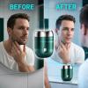 Portable Shaver, Mini Electric Shaver for Men, USB-C Rechargeable Trimmer, IPX6 Waterproof Travel Shaver, 7500 RPM Double Head Shaver for Home Car Travel view 2